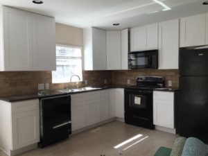 Casita kitchen done other than clean-up!