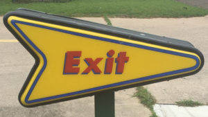 Old Sonic Exit Sign